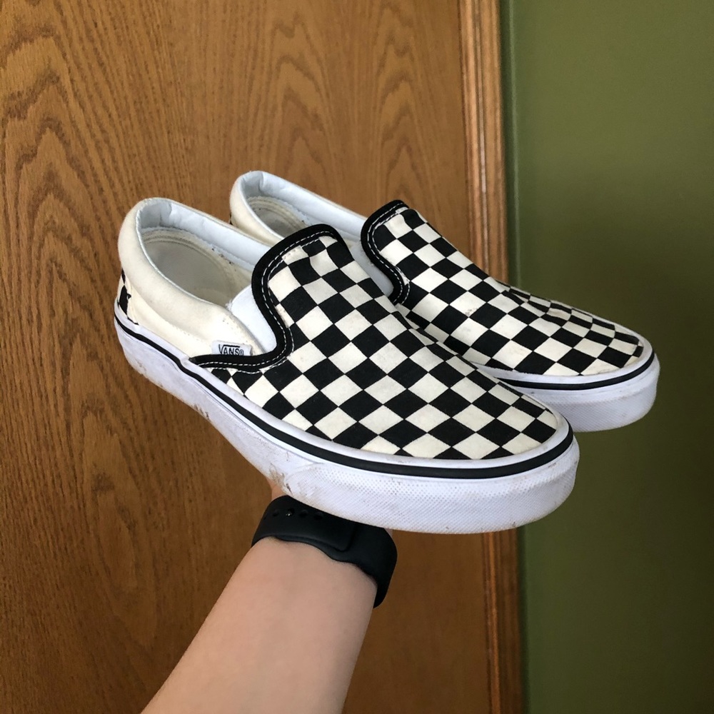 Checkered Slip on Vans